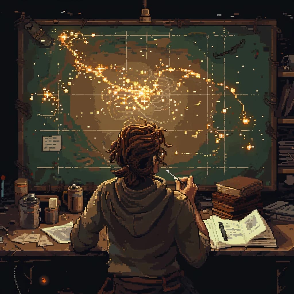 Connect the dots pixel art